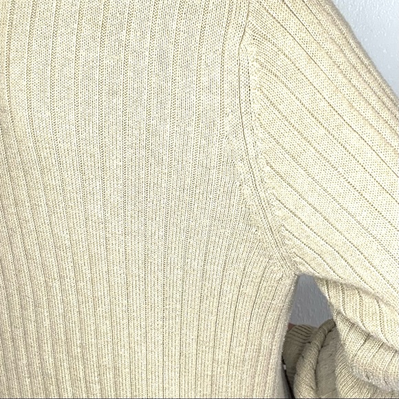 GH Bass Earth 100% Cotton, Half Zipper Front, Ribbed, Sweater. - Picture 10 of 14